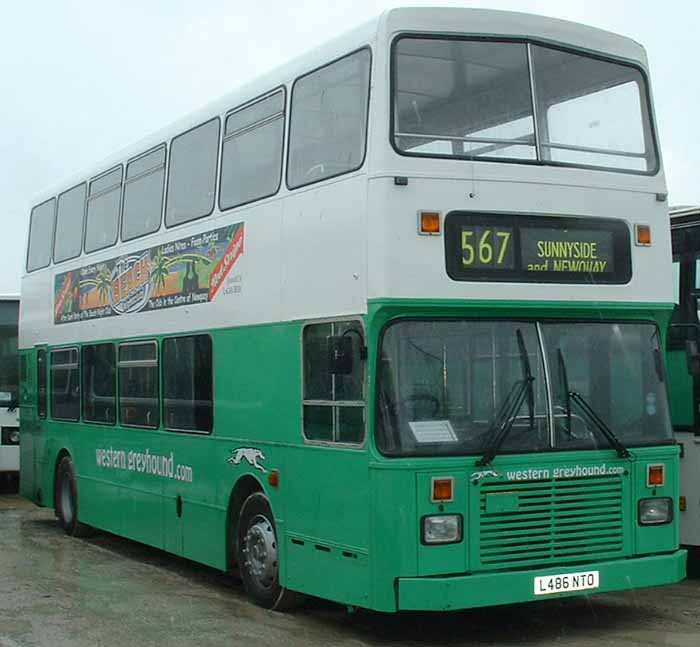 Western Greyhound Volvo Olympian East Lancs L486NTO